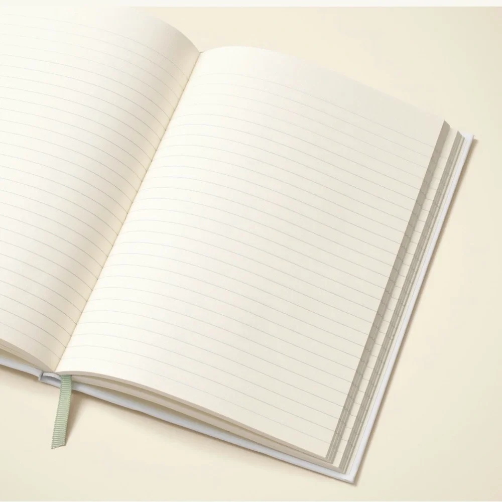 Eliza Gonzalez Papier Green Flowerbed Hardcover Lined Notebook